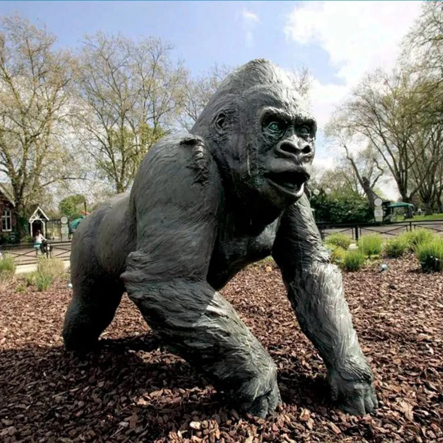 Bronze Chimpanzee Statue Big Size Climbing Chimpanzee Sculpture