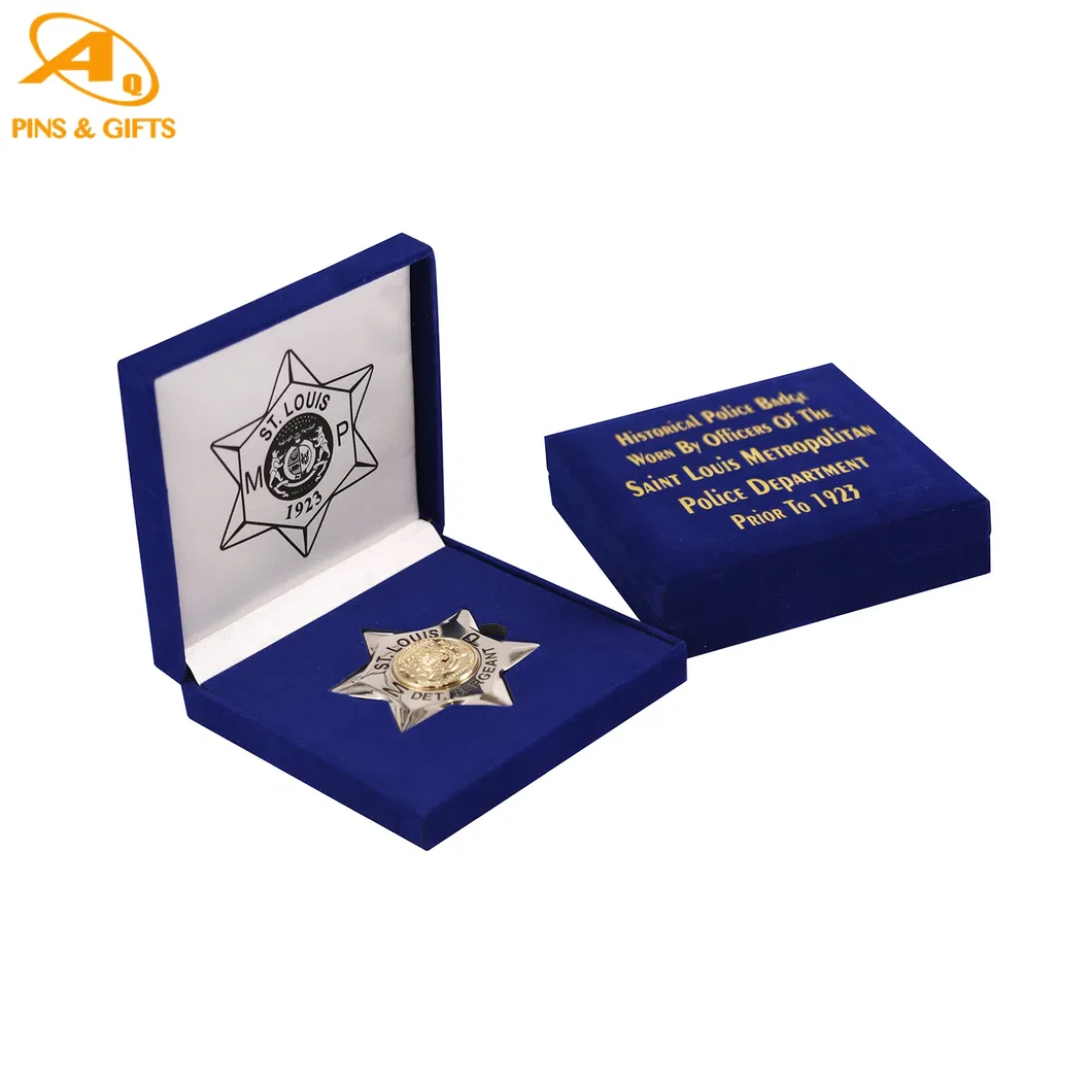 Canada in Customized Design with Zinc Alloy Factory Cheap in Special Design with 2D Logo Metal Custom Security Police Badges