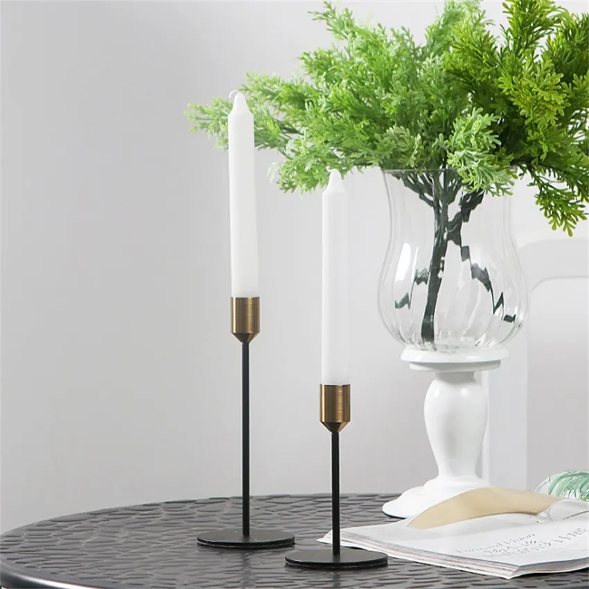 Candlestick Creative Decoration Nordic Single Head Candlestick Metal Decoration Romantic Valentine′ S Day Gift