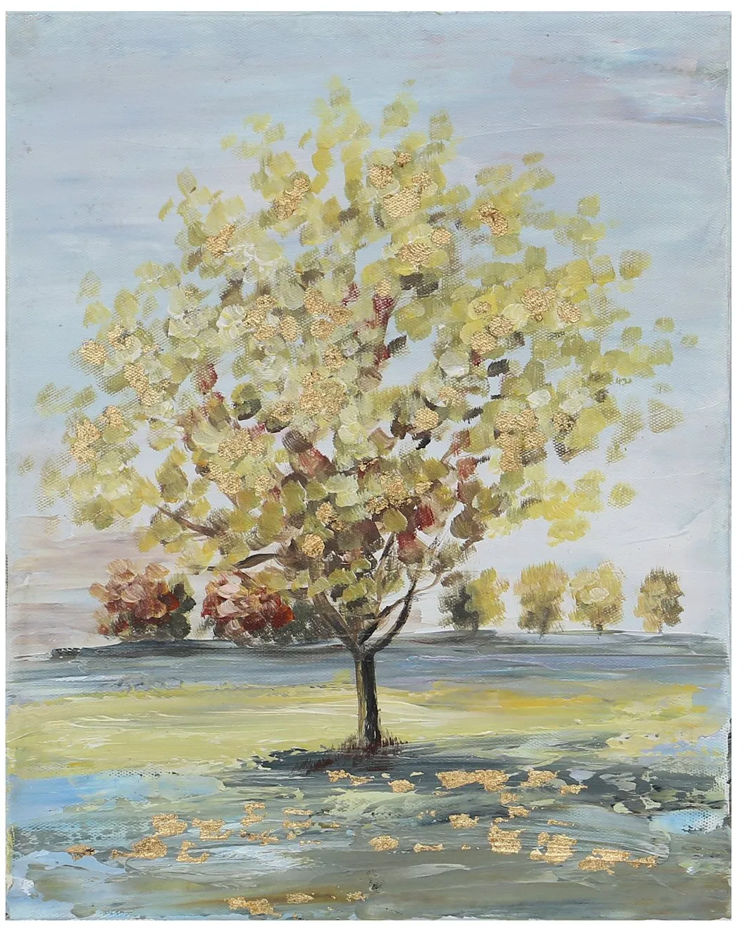 Canvas Art. Gold Apple Trees Oil Paintings for Home Decoration. Ol-200701 Size 36X36 Inch