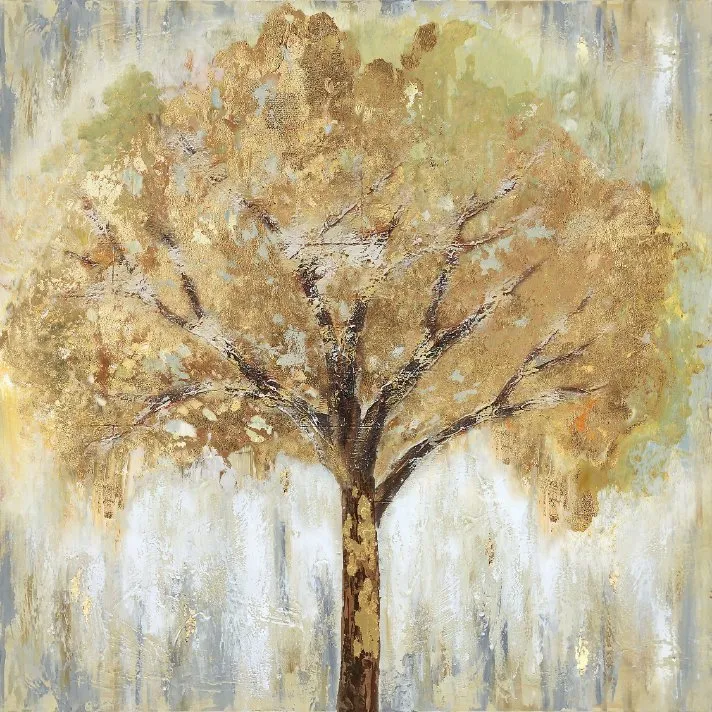 Canvas Art. Gold Apple Trees Oil Paintings for Home Decoration. Ol-200701 Size 36X36 Inch