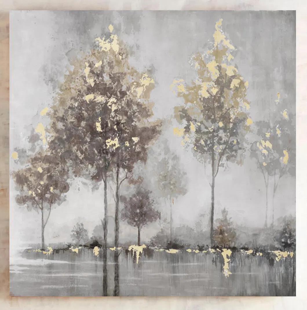 Canvas Art. Gold Apple Trees Oil Paintings for Home Decoration. Ol-200701 Size 36X36 Inch