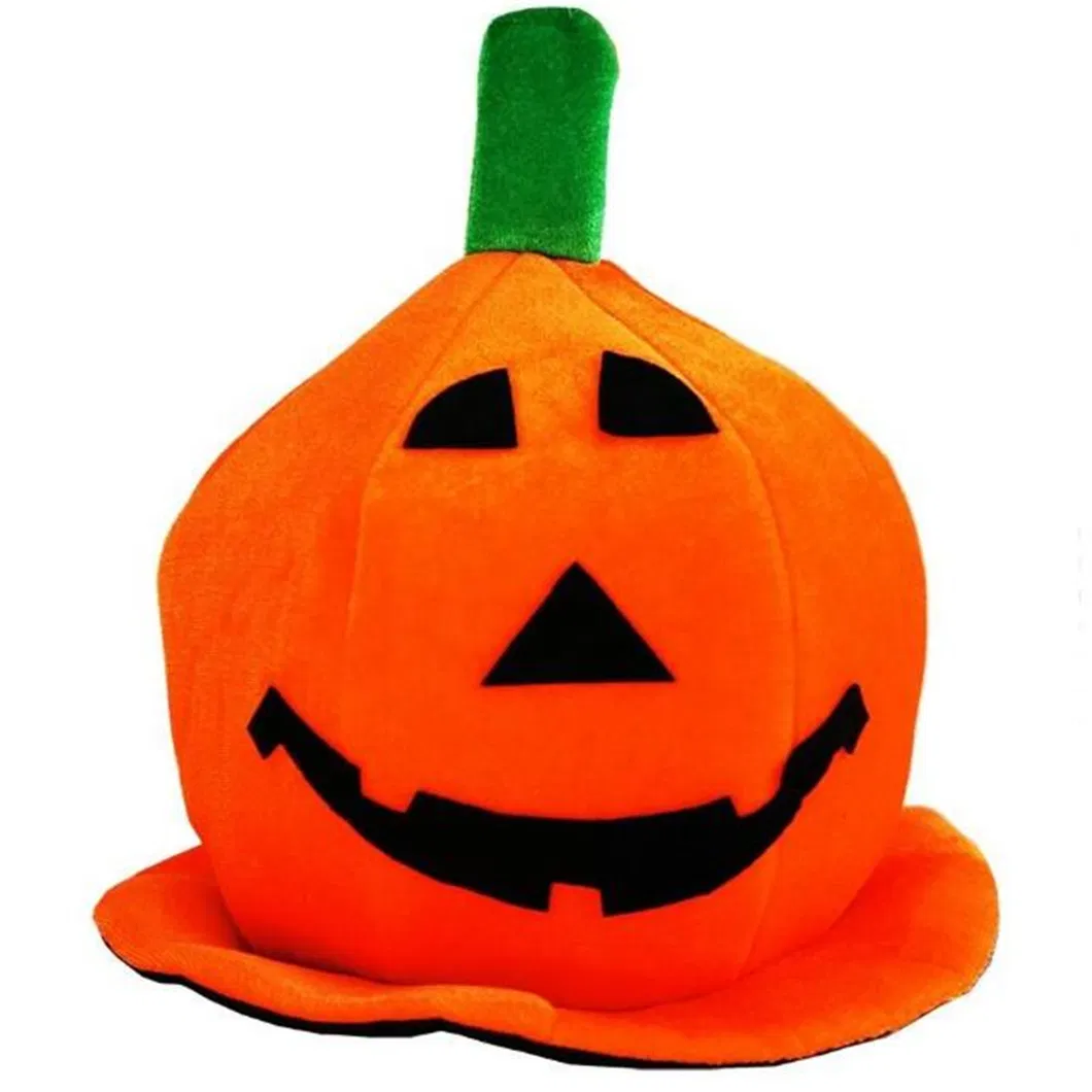 Carnival Party Lighted Yellow Pumpkin Halloween Bucket Cap Hat