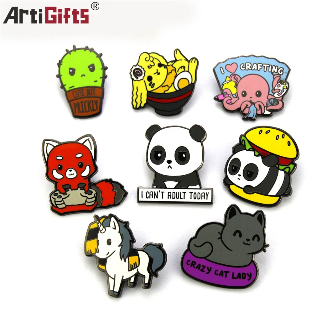 Cartoon Lapel Pin Custom Label Cheap Soft Enamel Pin