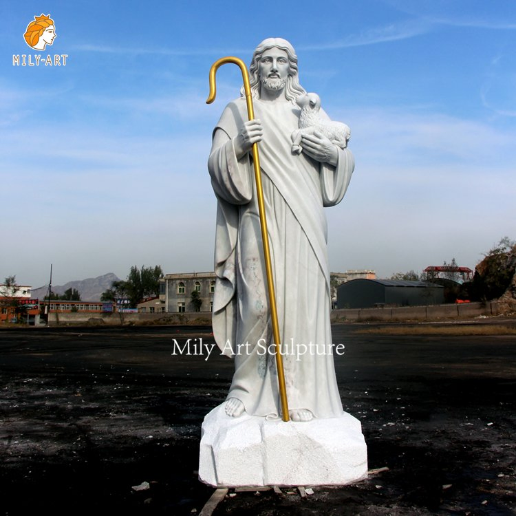 Catholic Church Classic Life Size Marble Jesus with Children Statue