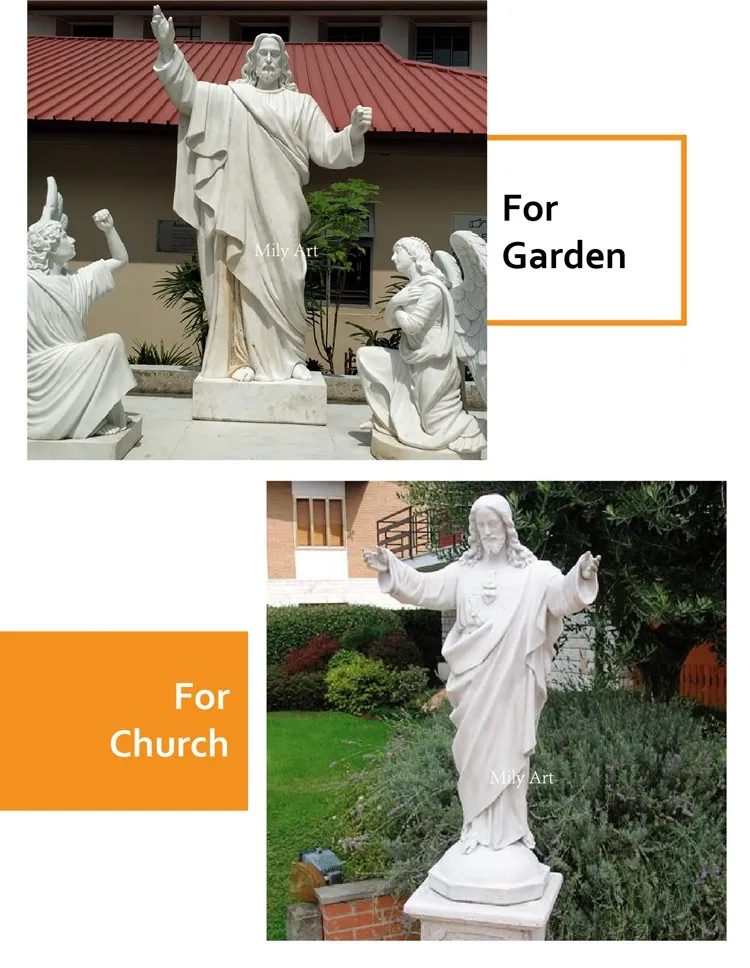 Catholic Church Classic Life Size Marble Jesus with Children Statue