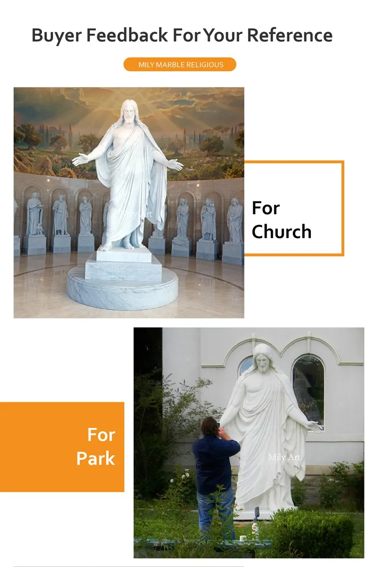Catholic Church Classic Life Size Marble Jesus with Children Statue