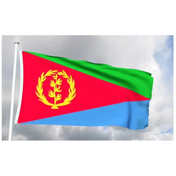 Cheap 100d Polyester 3X5FT 150X90cm Digital Printing Custom Country Eritrea Eritrean Flags