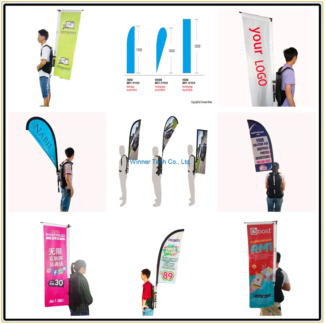 Cheap Custom Printing Polyester Outdoor Teardrop Advertising Beach Flag Banner-W00110