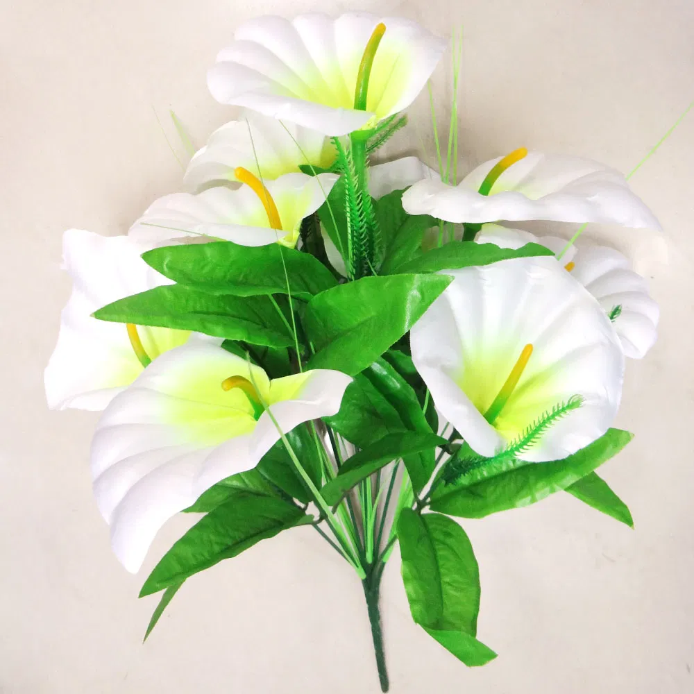 China Artificial Flower Plastic Silk Fabric Handmade Flower for Decoration