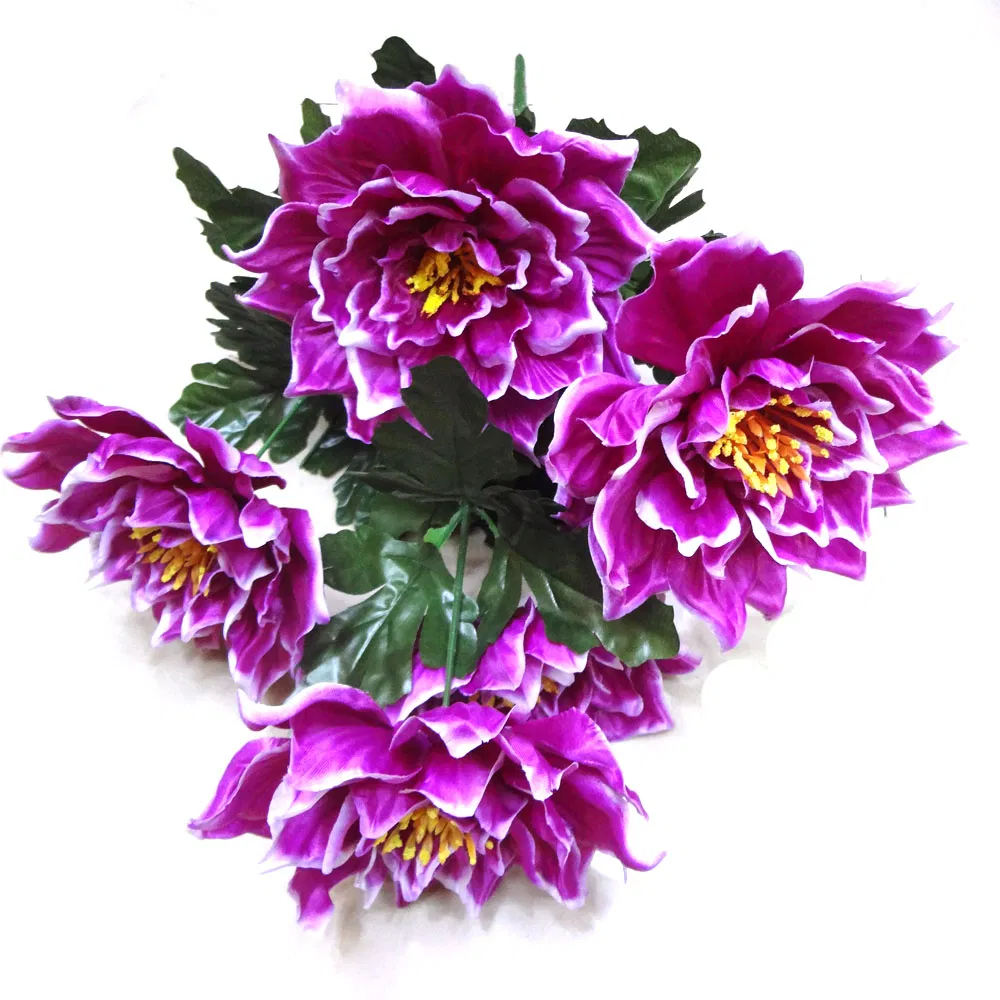 China Artificial Flower Plastic Silk Fabric Handmade Flower for Decoration