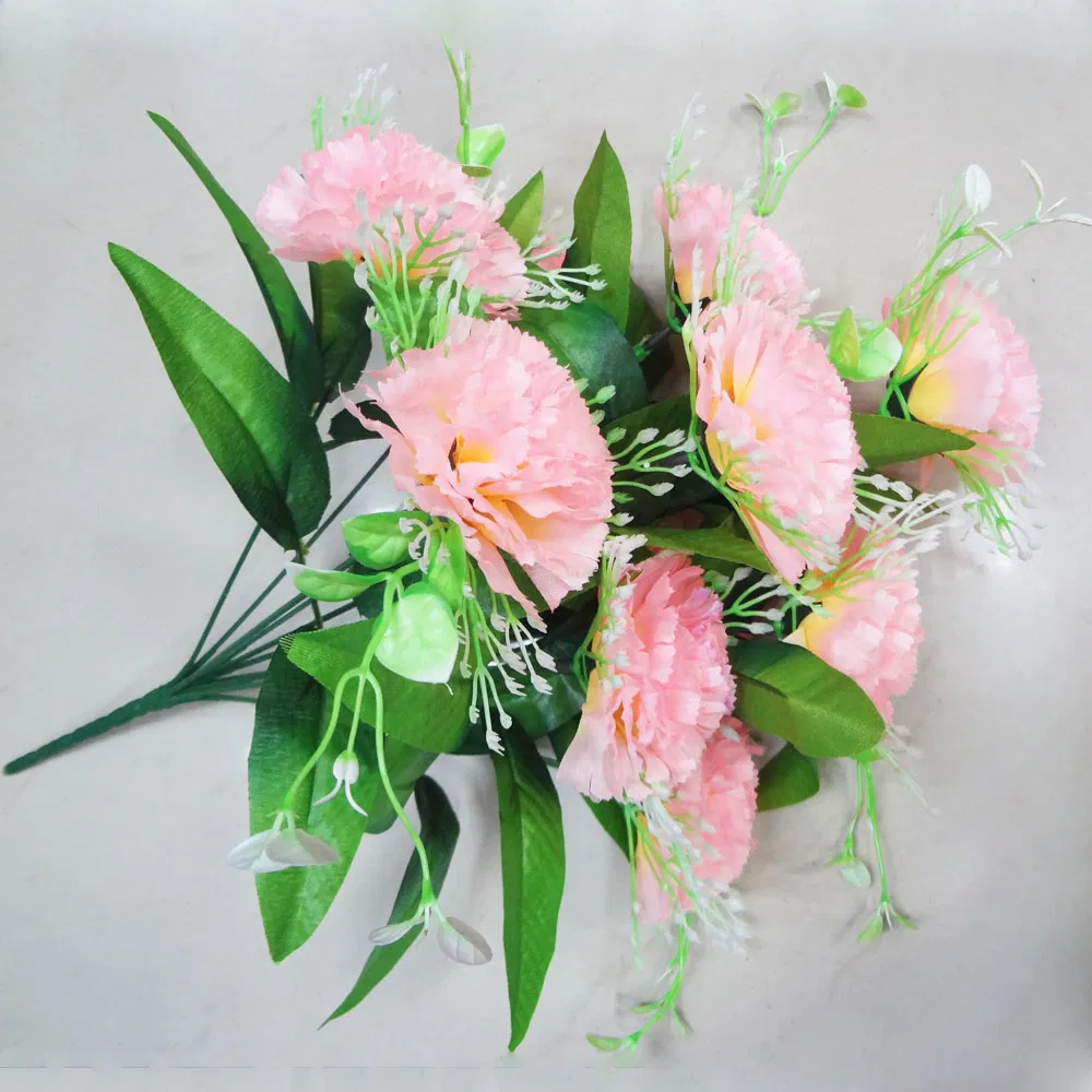 China Artificial Flower Plastic Silk Fabric Handmade Flower for Decoration