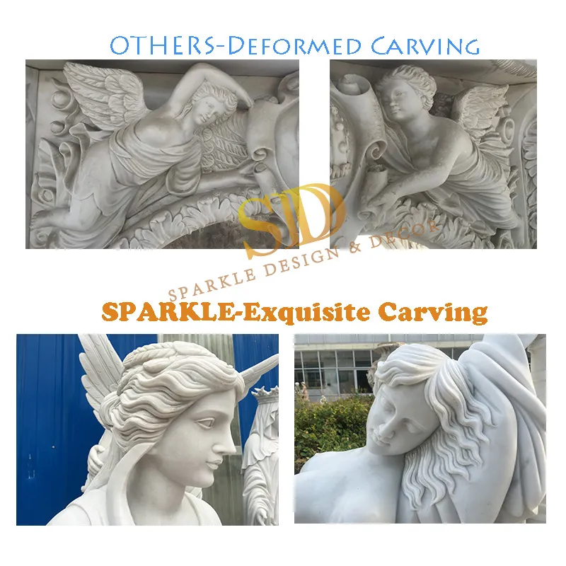 China Factory Hand Carved White Marble Indian Lord/Goddess Statue for Big Temple in India