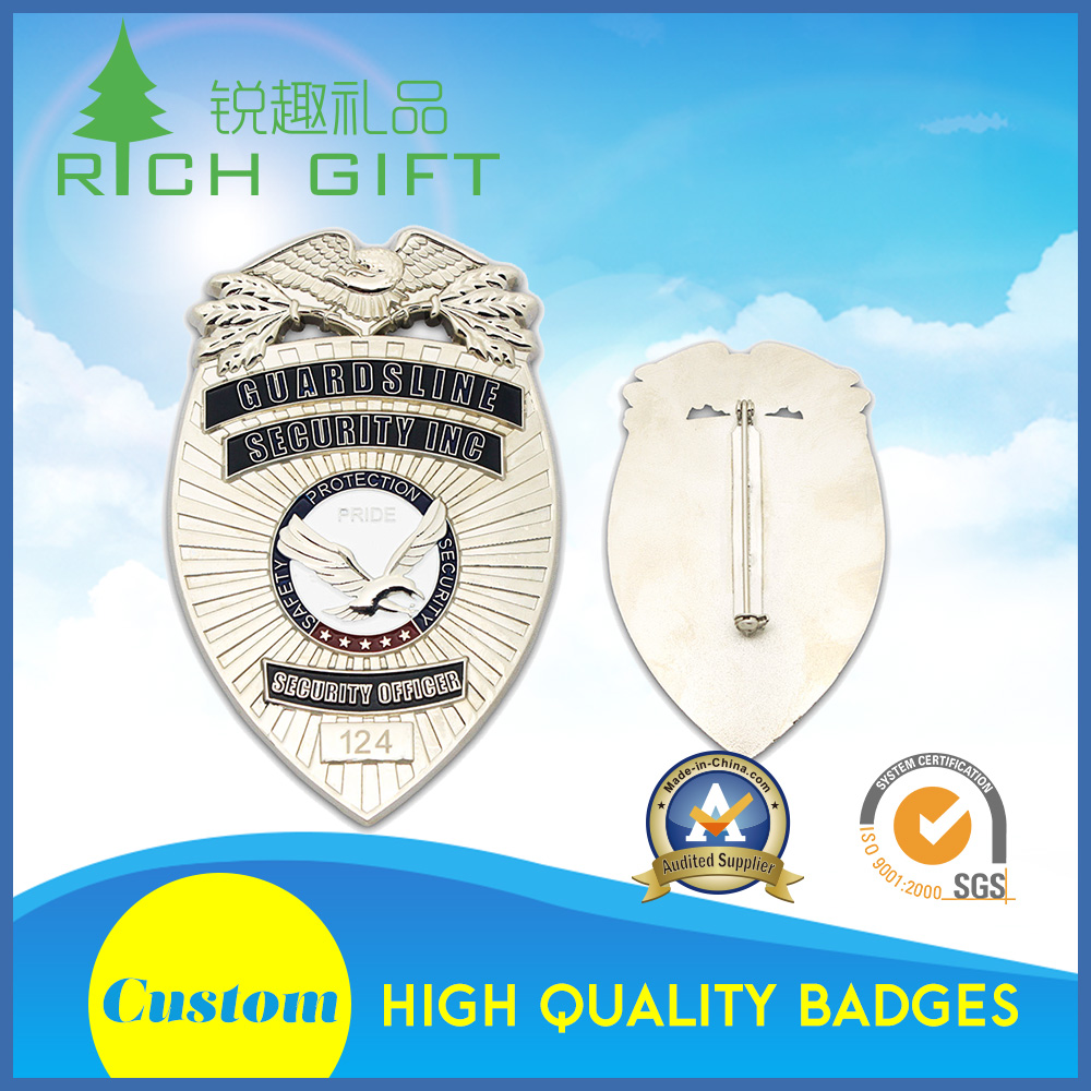 China Manufacturer Accepted Custom Business Gift Souvenir Casting Plated Painted Polished Carved Welding Sandblasting Badge with Gift Box