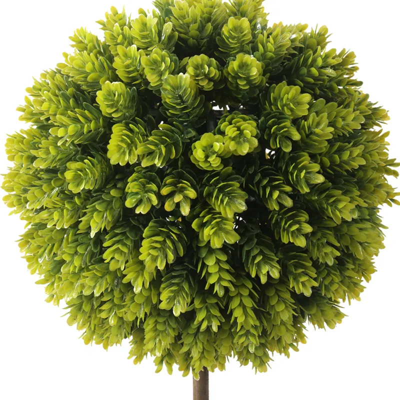 China Supplier Home Decor Boxwood Bonsai Tree for Outdoor Garden Artificial Grass Ball Potted Topiary Plant Greenery for Indoor