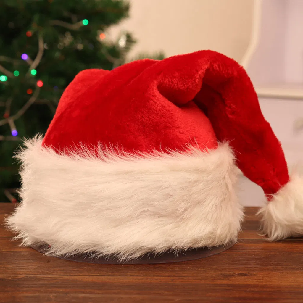 Christmas Cap Thick Ultra Soft Plush Cute Santa Claus Fancy Dress Hat Christmas Hats Suitable for Both Adults and Children #20