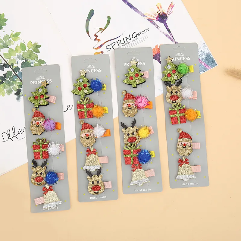 Christmas Children′s Gift Set of Five Hairpins