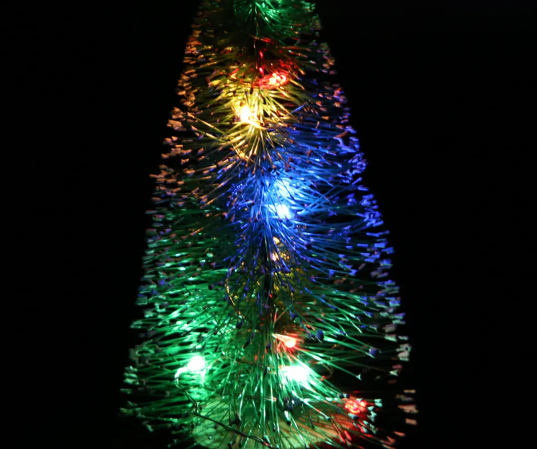 Christmas Decorations LED Light Pine Needle Mini Christmas Tree