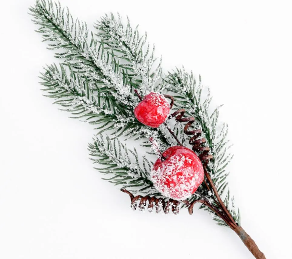Christmas Ornament Christmas Decoration Sticky Snow Berry Plastic Christmas Cuttings