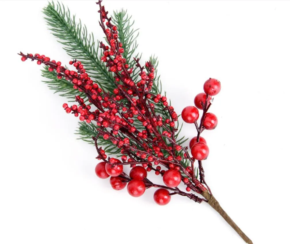 Christmas Ornament Christmas Decoration Sticky Snow Berry Plastic Christmas Cuttings