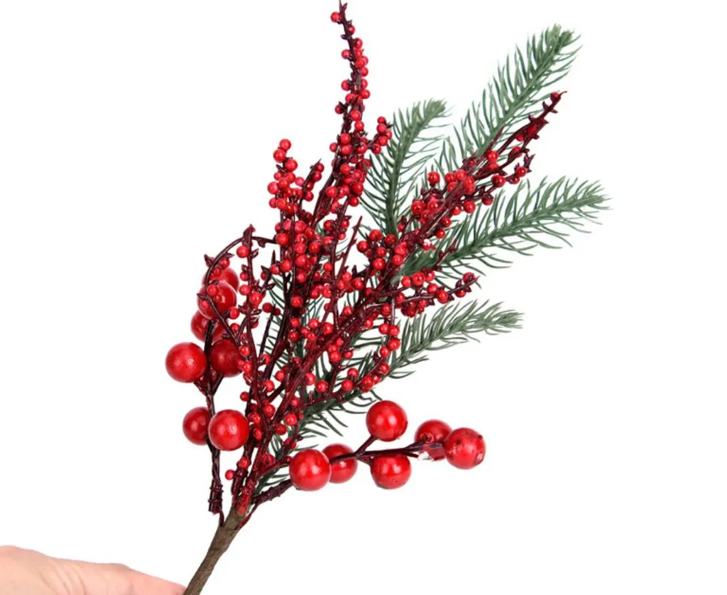 Christmas Ornament Christmas Decoration Sticky Snow Berry Plastic Christmas Cuttings