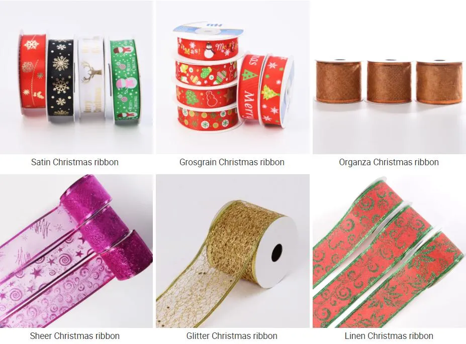 Christmas Ribbon Natural Jute Burlap Ribbon for Christmas Gift Wrapping Festival Party Decor