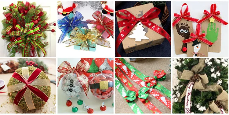 Christmas Ribbon Natural Jute Burlap Ribbon for Christmas Gift Wrapping Festival Party Decor