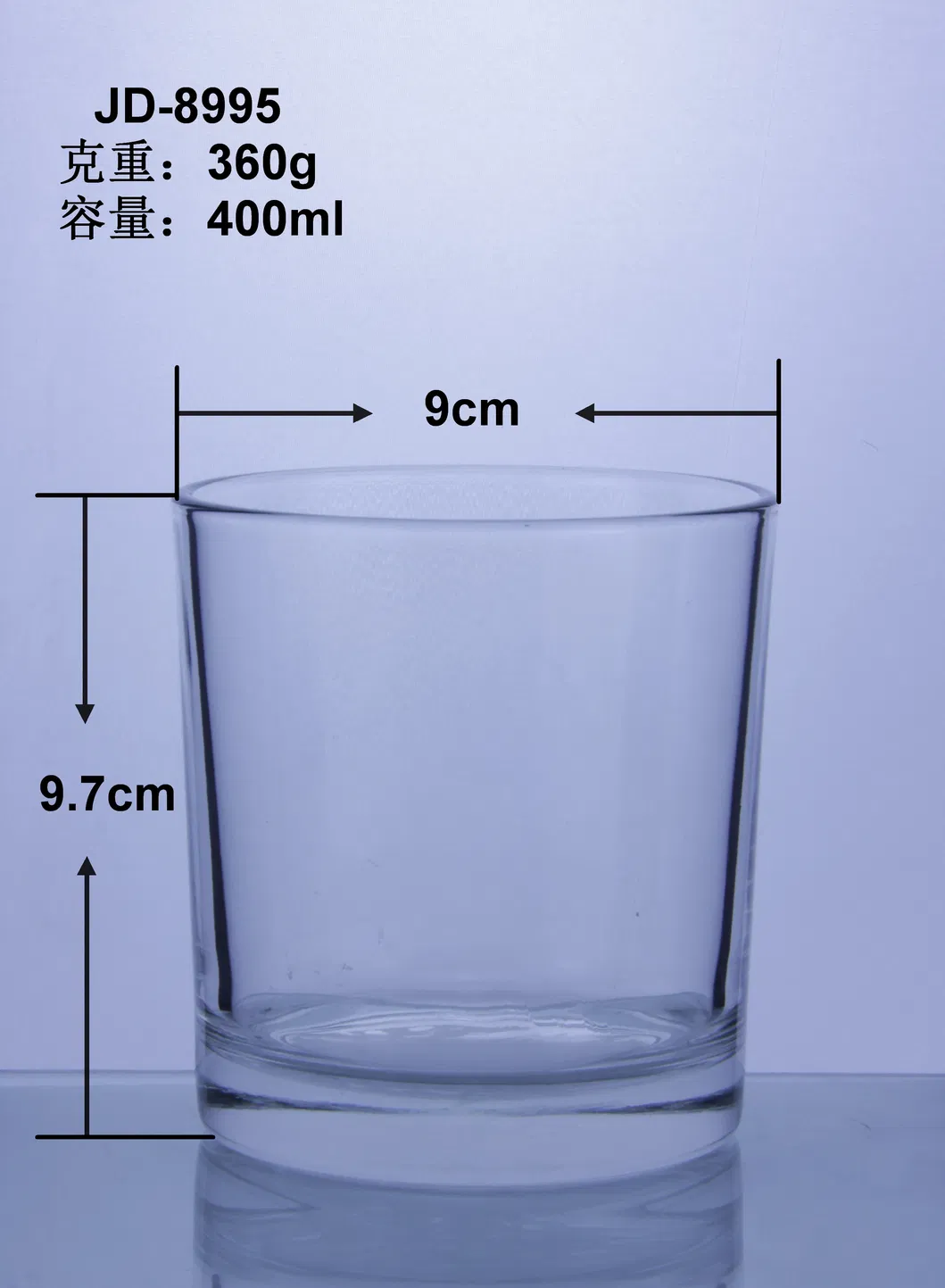 Clear Transparent Empty Candle Holder for Votive Candler Jars