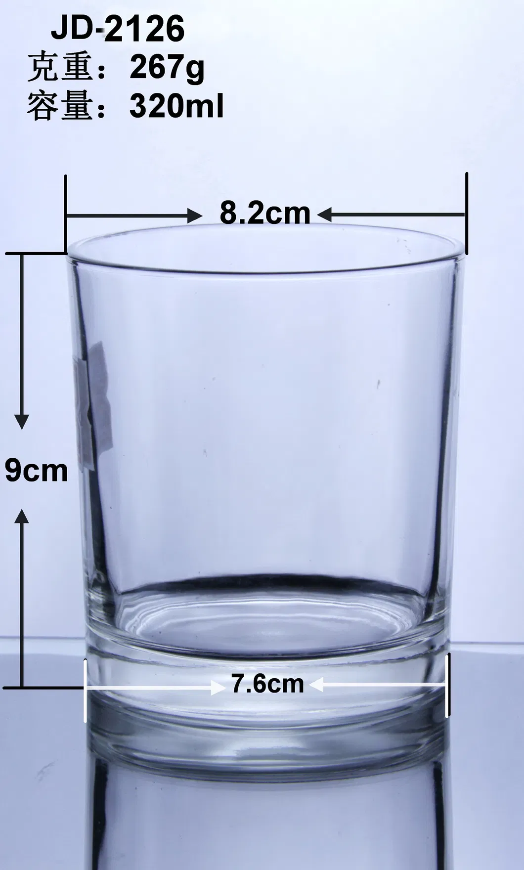 Clear Transparent Empty Candle Holder for Votive Candler Jars