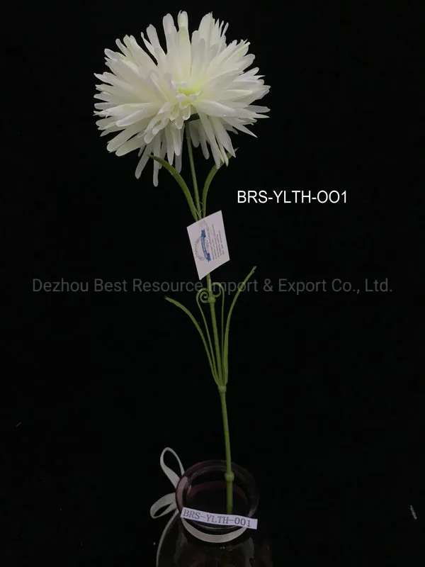 Colorful Artificial Flower Single Dehlia Stem Fake Silk Simulation Dandelion for Home Decoration