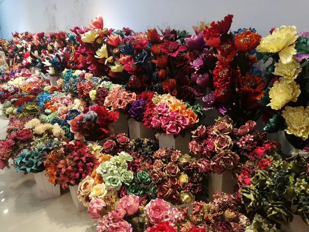 Colorful Artificial Flower Single Dehlia Stem Fake Silk Simulation Dandelion for Home Decoration