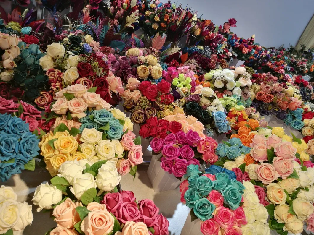 Colorful Artificial Flower Single Dehlia Stem Fake Silk Simulation Dandelion for Home Decoration