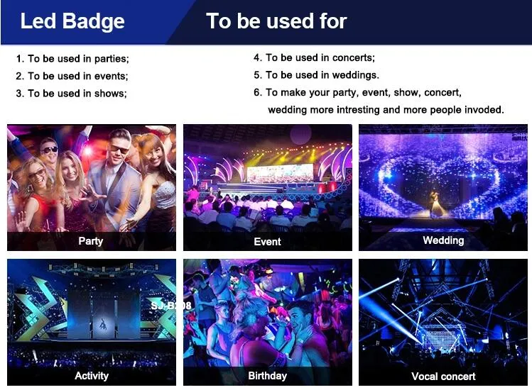 Custom Blinking LED Flashing Pin Badge Manufacturer, Supplier
