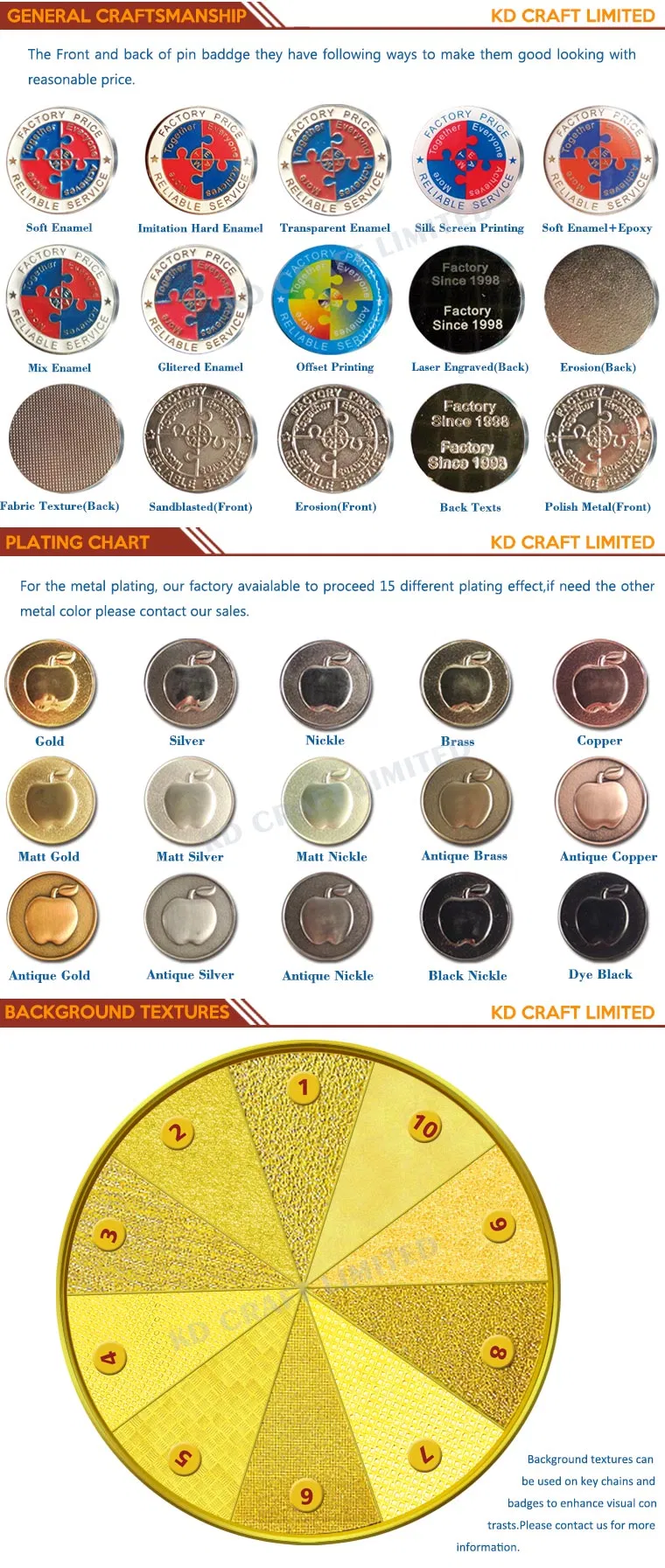 Custom Gold Plating High Quality Tie Tack Clutch Lapel Pin Badge From China