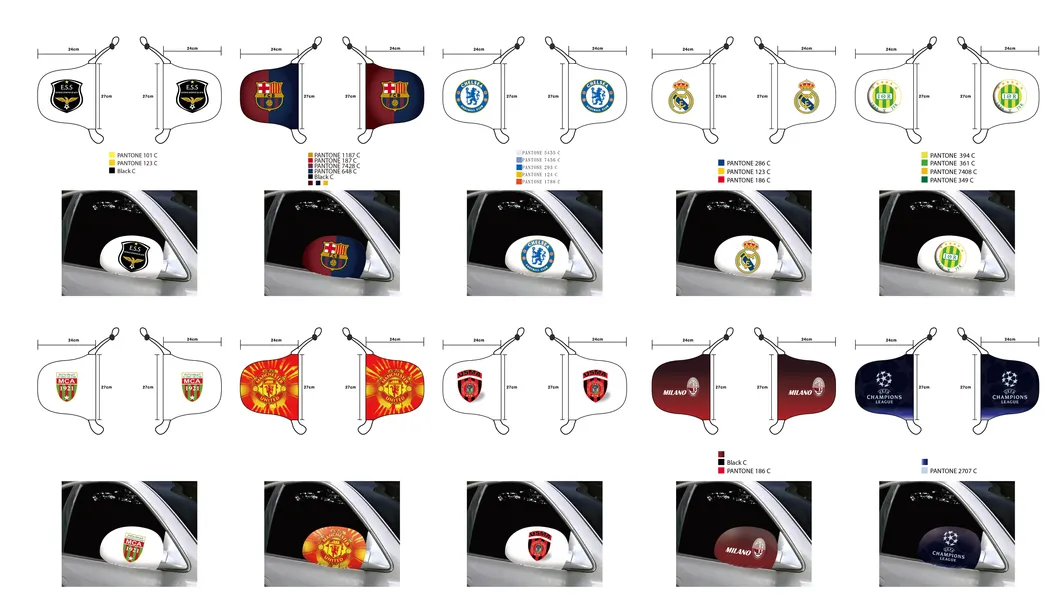 Custom Logo Printing Spandex Polyester Advertising Car Mirror Covers/Socks (B-NF13F14020)