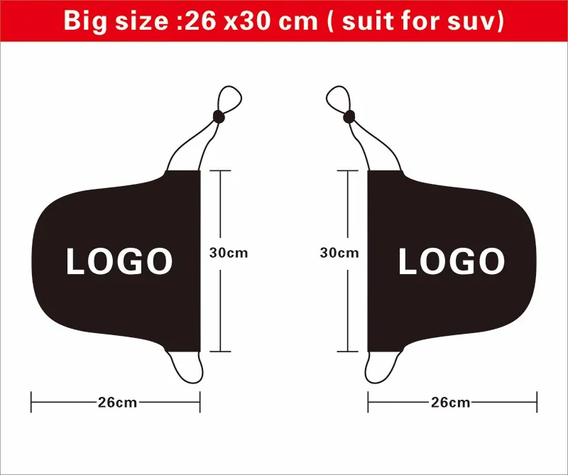 Custom Logo Printing Spandex Polyester Advertising Car Mirror Covers/Socks (B-NF13F14020)