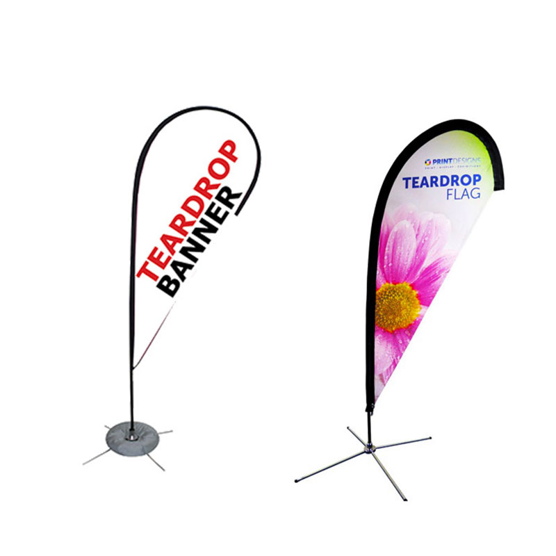 Custom Outdoor Advertising Feather Flying Wind Beach Teardrop Banner Flag