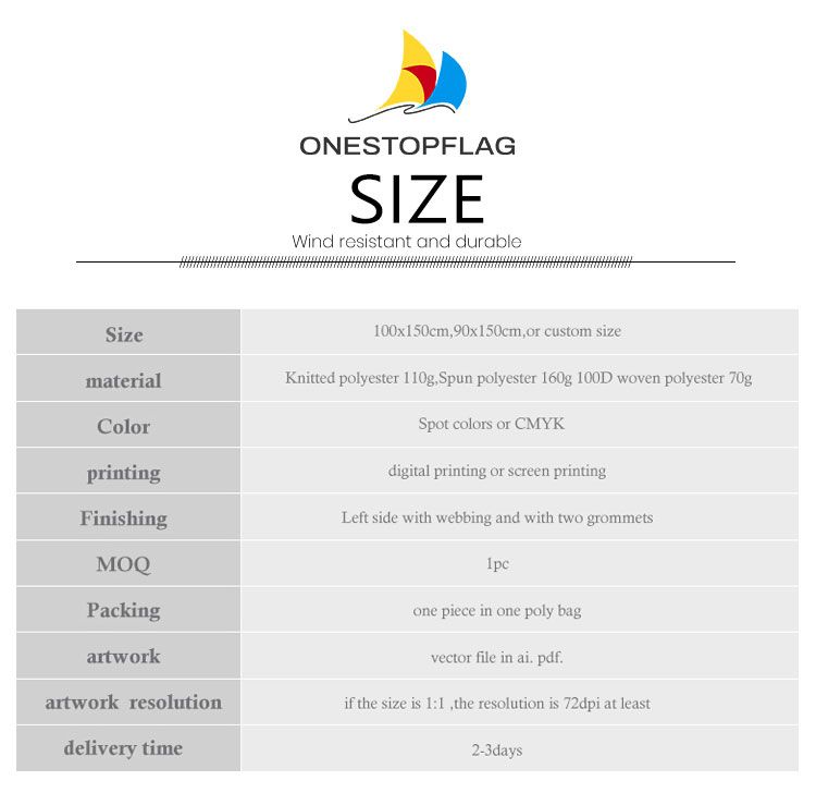 Custom Polyester Directed Printed Flags 100d Woven National Flags