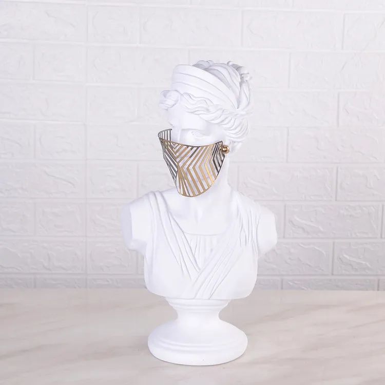 Custom Sketch Figure Sculpture Ornament Home Art Decoration Resin Bust David Venus Statue