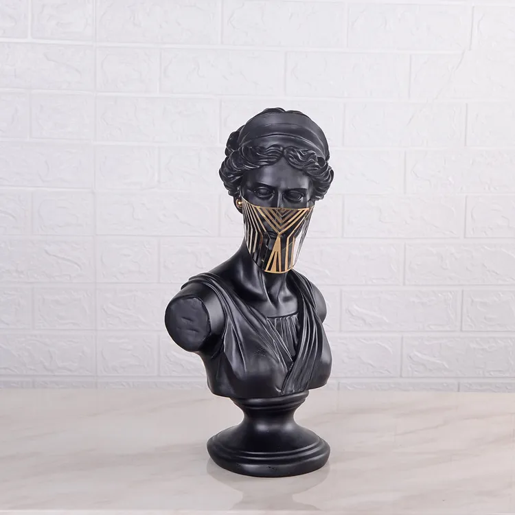 Custom Sketch Figure Sculpture Ornament Home Art Decoration Resin Bust David Venus Statue