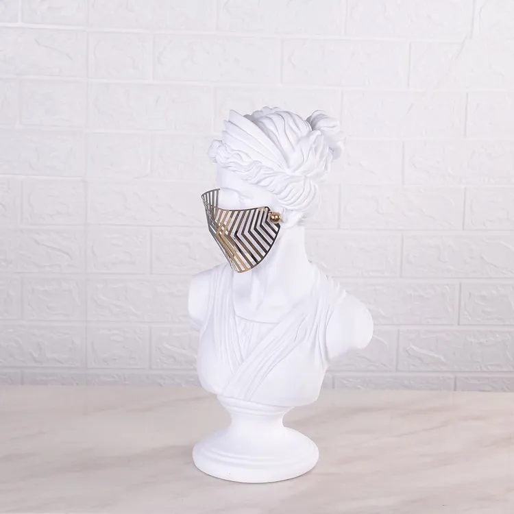 Custome Nordic Style Masked David Sculpture Home Decor Ornament Factory