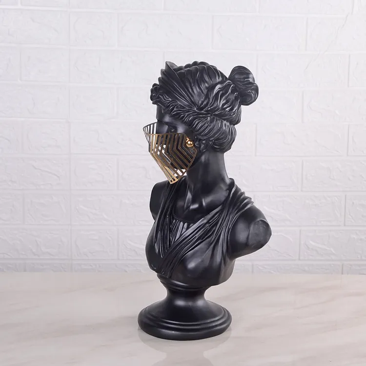 Custome Nordic Style Masked David Sculpture Home Decor Ornament Factory