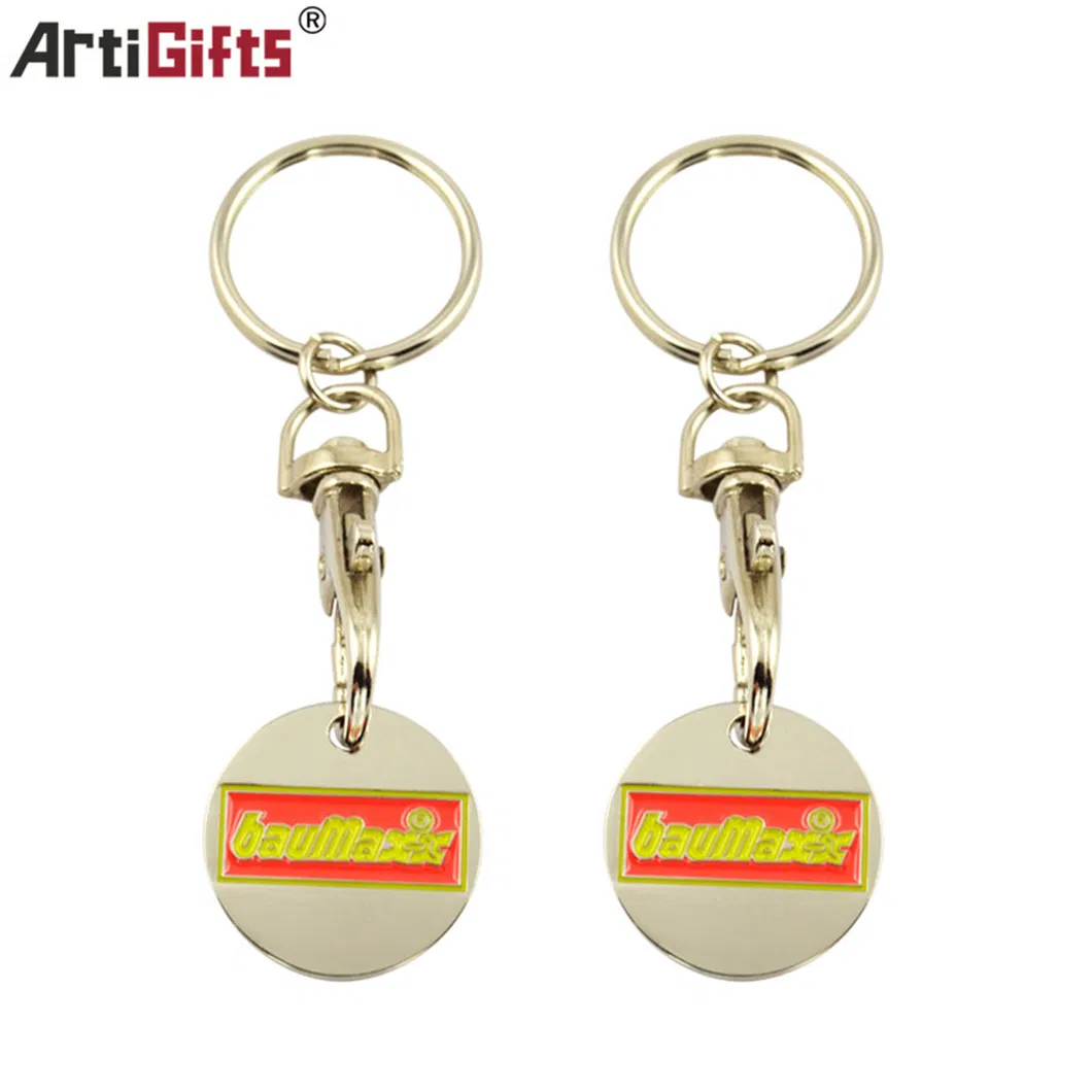 Customer Design Metal Supermarket Trolley Coin