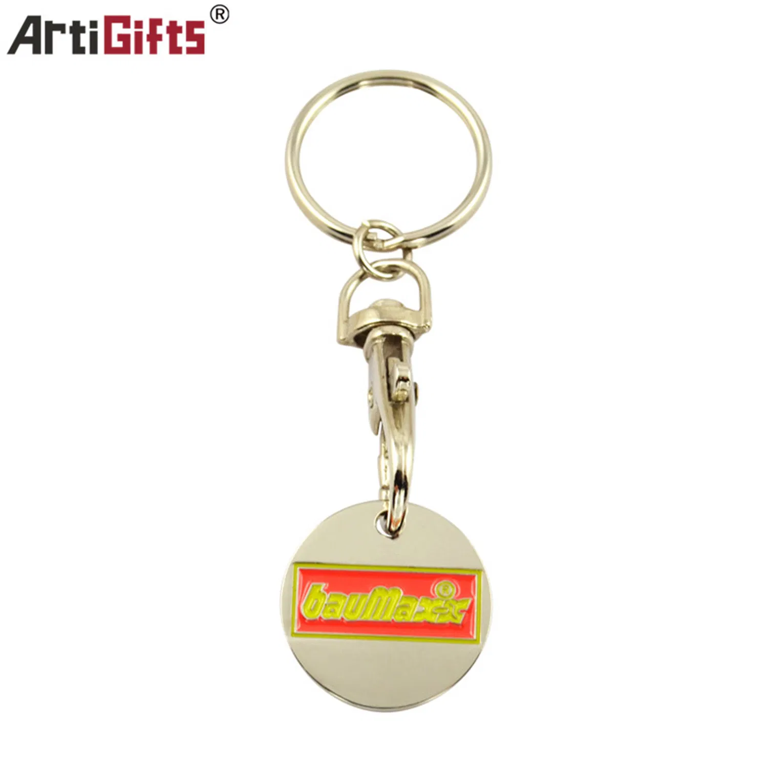 Customer Design Metal Supermarket Trolley Coin