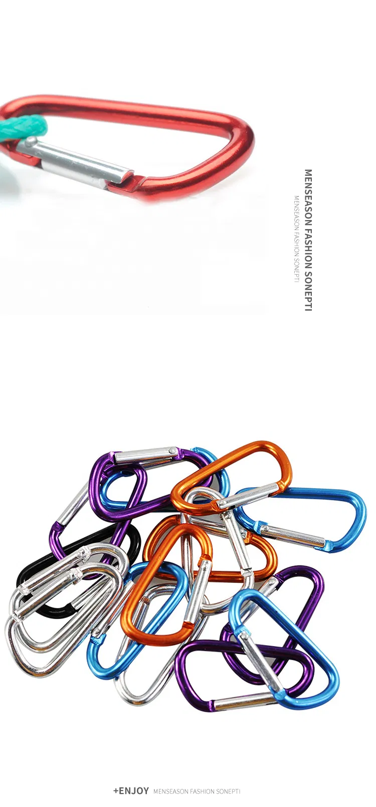 Customer Logo Fashion Aluminum Keychain Carabiner