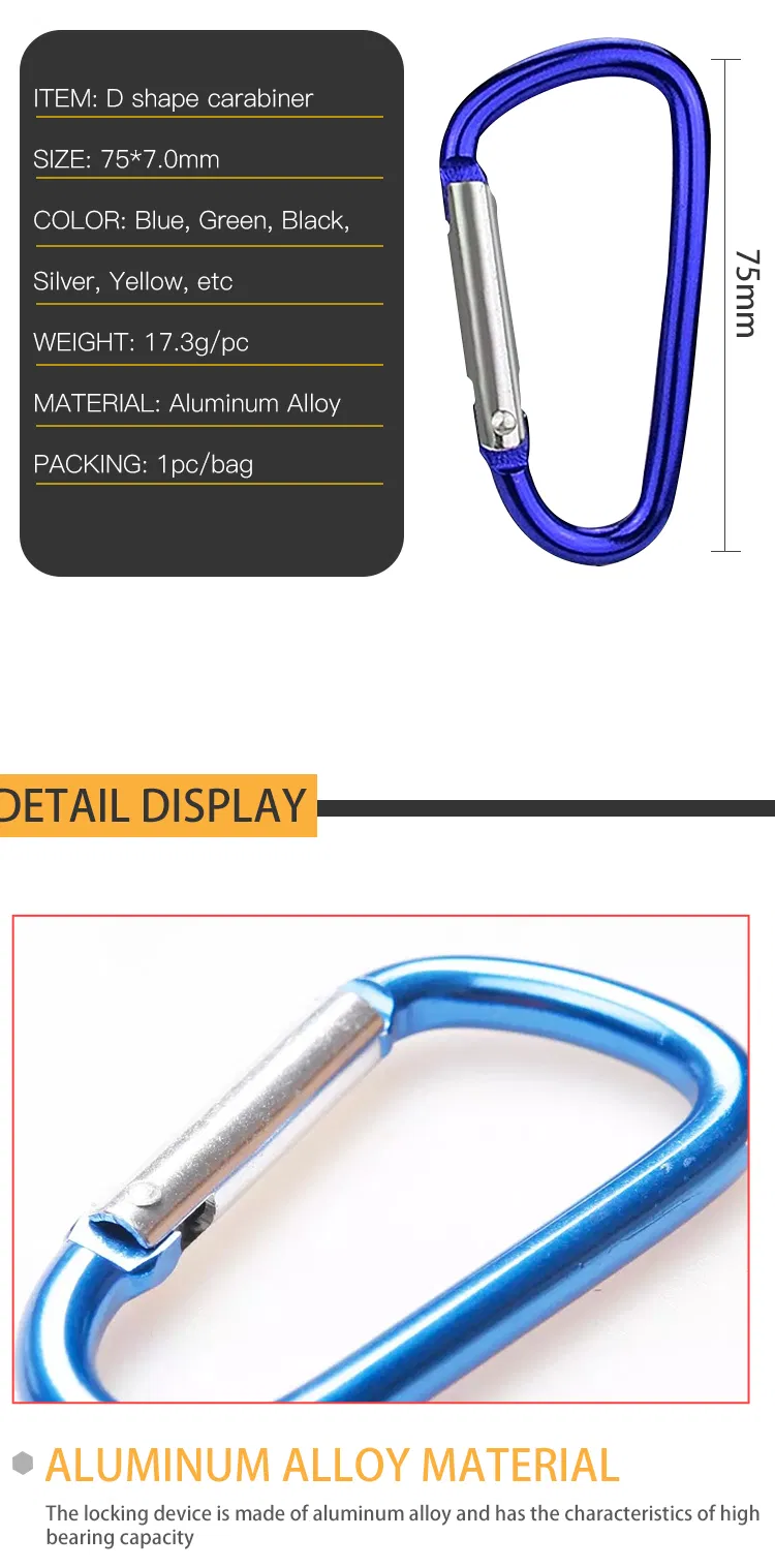 Customer Logo Fashion Aluminum Keychain Carabiner