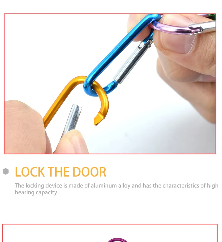 Customer Logo Fashion Aluminum Keychain Carabiner