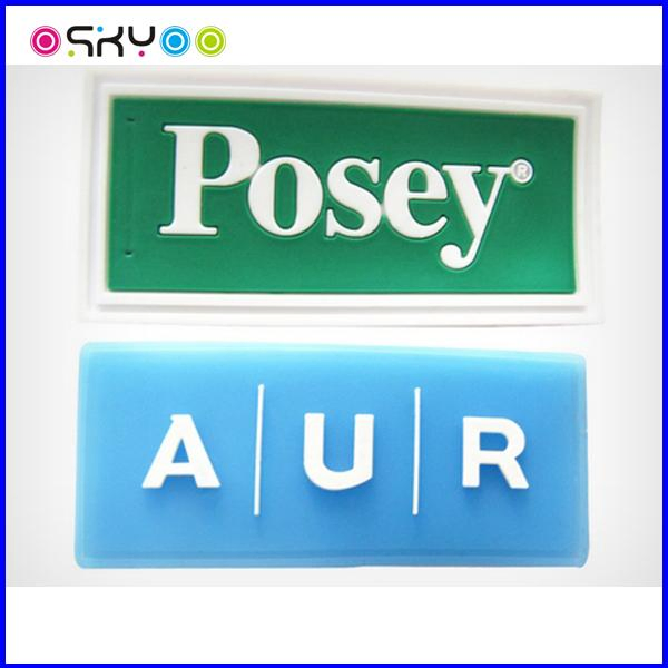 Customize 3D PVC Rubber Trade Mark for Garment Hats Shoes Bags