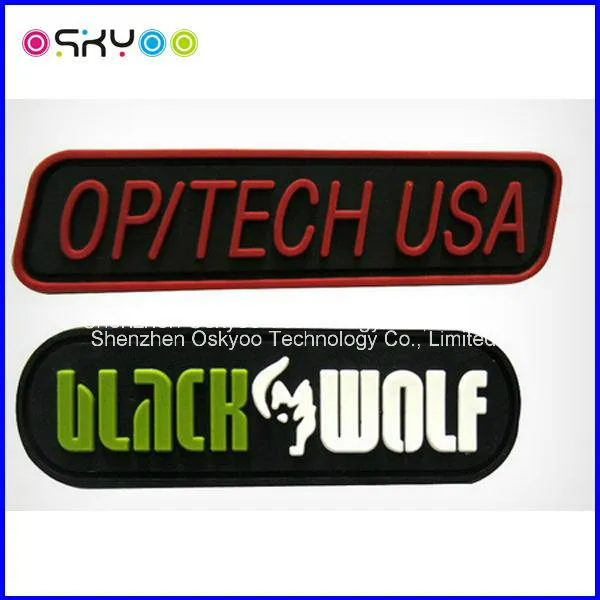 Customize 3D PVC Rubber Trade Mark for Garment Hats Shoes Bags