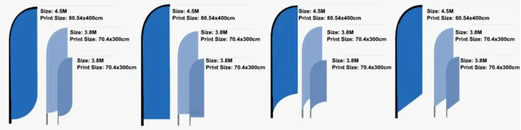 Customized Beach Advertising Digital Polyester Fabric Colorful Display Feather, Banner Teardrop Flags